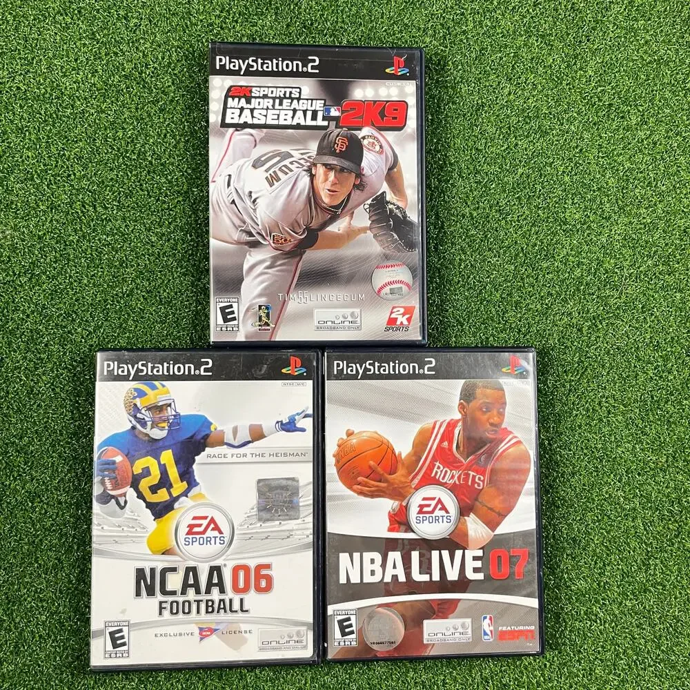Lot of Sony PlayStation 2 Major League Baseball 2K9 NCAA 06 Football NBA Live 07